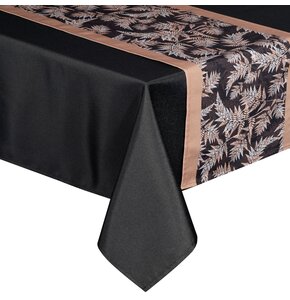 Obrus z bieżnikiem EUROFIRANY Anita 1 140 x 260 cm Czarny