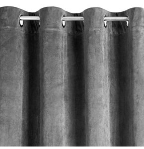 Zasłona EUROFIRANY Pierre 140 x 250 cm Stalowy