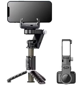 Gimbal ręczny APEXEL Q18 Czarny + lampa Led