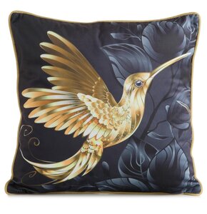 Poszewka EUROFIRANY Velvet 135 45 x 45 cm Czarno-złoty