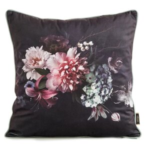 Poszewka EUROFIRANY Velvet (137) 45 x 45 cm Czarno-bordowy