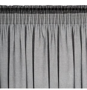 Firana gotowa EUROFIRANY Carli 140 x 270 cm Czarny