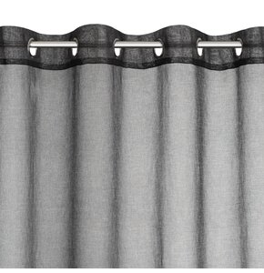 Firana gotowa EUROFIRANY Carli 140 x 250 cm Czarny