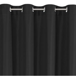 Zasłona EUROFIRANY Adari 140 x 250 cm Czarny