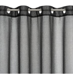 Zasłona EUROFIRANY Marion 140 x 250 cm Czarny