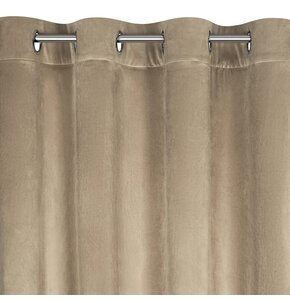Zasłona EUROFIRANY Carli 140 x 250 cm Ciemnobeżowy