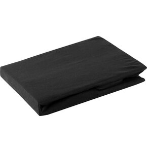Prześcieradło EUROFIRANY Jersey D91 z gumką 90 x 200 cm Czarny
