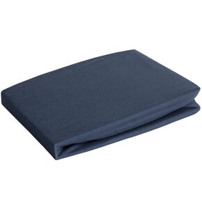 Prześcieradło EUROFIRANY Jersey D91 z gumką 240 x 220 cm Granatowy