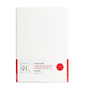 Prześcieradło EUROFIRANY Design 91 397090 Jersey 140 x 200 cm Kremowy