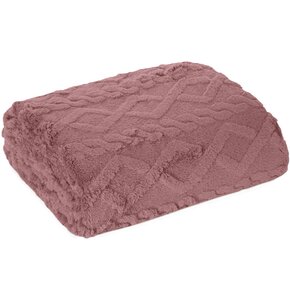 Koc EUROFIRANY Design 91 Warkocz 200 x 220 cm Różowy