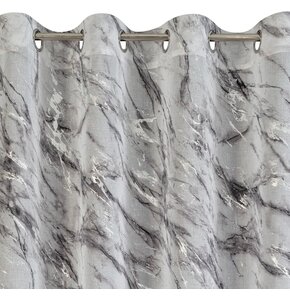 Zasłona EUROFIRANY Alivia 140 x 270 cm Biało-srebrny