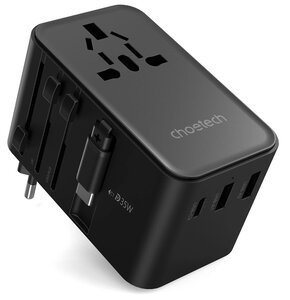 Adapter podróżny CHOETECH PD5020 35W Czarny