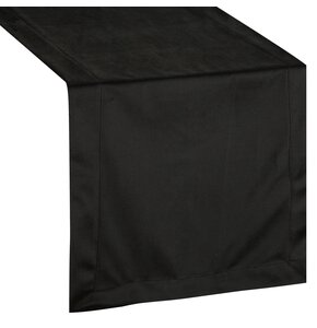 Bieżnik EUROFIRANY Melinda 40 x 140 cm Czarny