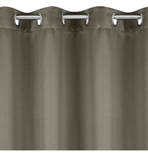 Zasłona EUROFIRANY Logan 135 x 250 cm Ciemnobeżowy