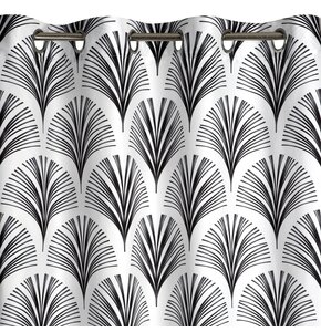 Zasłona EUROFIRANY Karin 140 x 250 cm Biało-czarny