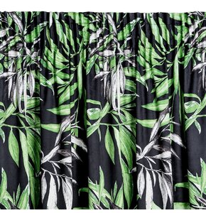 Zasłona EUROFIRANY Zoja 140 x 270 cm Czarno-zielony