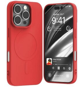 Etui MERCURY Semi-Silicone MagSafe do Apple iPhone 16 Pro Czerwony