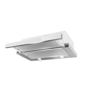Okap TOFLESZ Vega Glass 60 cm Inox/białe szkło