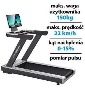Bieżnia elektryczna GYMOST 6830 TFT 2942W 22km/h