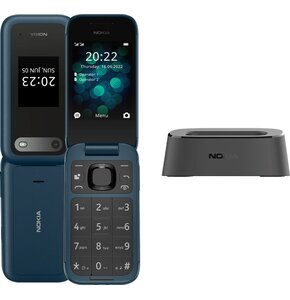 Telefon NOKIA 2660 Flip Niebieski + Stacja ładująca