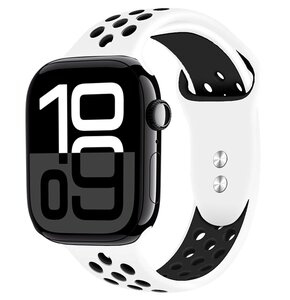 Pasek CRONG Duo Sport do Apple Watch (44/45/46/49mm) Biało-czarny