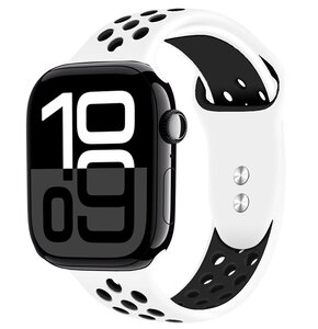 Pasek CRONG Duo Sport do Apple Watch (38/40/41/42mm) Biało-czarny