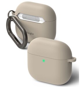 Etui na słuchawki RINGKE Silicone do Apple Airpods 4 Beżowy