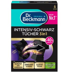 Chusteczki do prania DR BECKMANN przywracające czerń (6 sztuk)