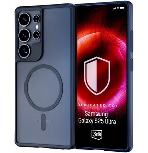 Etui 3MK Satin Armor MagCase do Samsung Galaxy S25 Ultra Przezroczysto-czarny