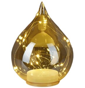 Szklana kropla CHRISTMAS DECORATION 219297 19 cm Złoty