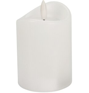 Świeca dekoracyjna CHRISTMAS GIFTS Led Timer 70 x 125 mm Biała