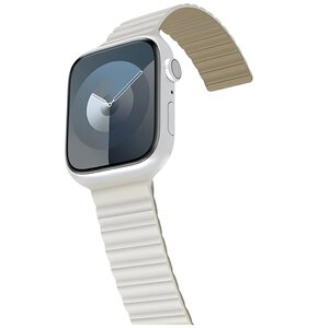 Pasek ARAREE Silicone Link do Apple Watch 2/3/4/5/6/7/8/9/10/SE/SE 2/SE 2022 (42/44/45/49mm) Biało-zielony