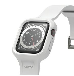 Etui ARAREE Duple Pro do Apple Watch 4/5/6/7/8/9/SE/SE 2 (44/45mm) Biały