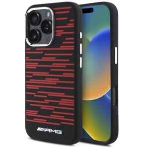 Etui AMG Silicone Graphics MagSafe do Apple iPhone 16 Pro Czarny