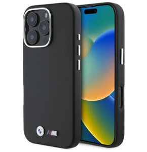 Etui BMW M Smooth Full Wrapped Metal do Apple iPhone 16 Pro Czarny