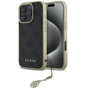 Etui GUESS 4G Charms Collection do Apple iPhone 16 Pro Czarny