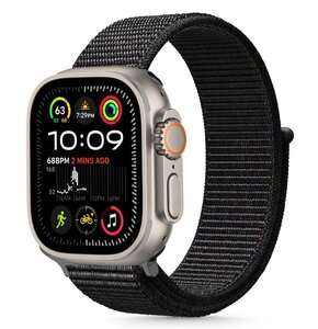 Pasek TECH-PROTECT Nylon do Apple Watch 6/7/8/9/10/SE/SE 2/Ultra 1/2 (44/45/46/49 mm) Czarny