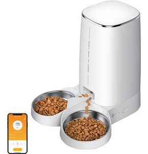 Dozownik karmy automatyczny ROJECO 4L Automatic Pet Feeder WiFi Version (podwójna miska)