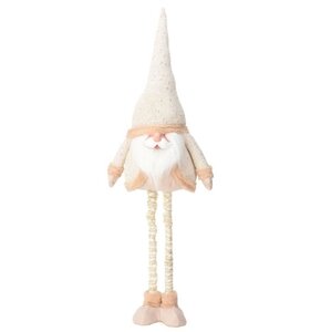 Mikołaj CHRISTMAS DECORATION na teleskopowych nogach 100 cm Złoty