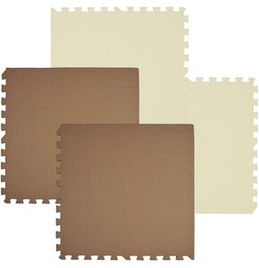 Mata piankowa HUMBI Puzzle 60 x 60 x 1 cm 9028 (4 elementy) Kremowo-miedziany