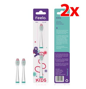 Oryginalna końcówka szczoteczki FEELO Kids FK.BH.010.TRS.1-2 (2 szt.) (Miękkie włókna)