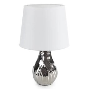 Lampka stołowa EUROFIRANY Reina 461249 Biało-srebrny