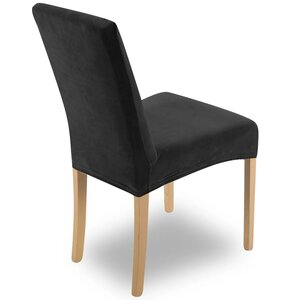 Pokrowiec na krzesło EUROFIRANY D91 457081 (35 x 30 x 55 cm) Czarny