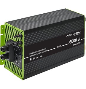 Przetwornica QOLTEC Monolith 3w1 12V na 230V 3000W/6000W Czysta sinusoida