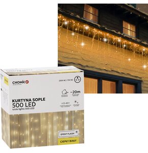 Kurtyna LED EXTRALINK 9881 Sople 20 m Sieciowe