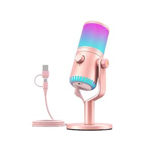 Mikrofon MAONO DM30RGB Kardioidalny Różowy