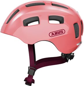 Kask rowerowy ABUS Youn-I 2.0 Różowy dla Dzieci z lampką (rozmiar M)
