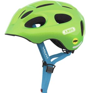 Kask rowerowy ABUS Youn-I Zielony dla Dzieci z lampką (rozmiar M) MIPS