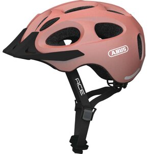 Kask rowerowy ABUS Youn-I Ace Różowy Miejski z lampką (rozmiar S)