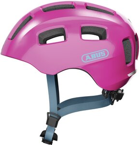 Kask rowerowy ABUS Youn-I 2.0 Różowy dla Dzieci z lampką (rozmiar S)